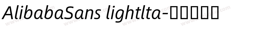 AlibabaSans lightlta字体转换